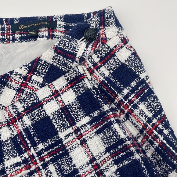 Brooks Brothers Tweed Texture Plaid Mini Skirt Size 2 - Picture 5 of 9